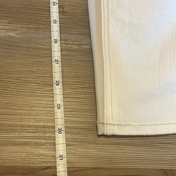 Abercrombie & Fitch Slim Straight Ultra High Denim Faux Leather Pant Plus Sz 24 - Picture 11 of 14